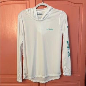 Columbia Omni-Shade UPF White Long Sleeve Hoodie